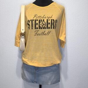 Pale yellow nfl steelers shirt